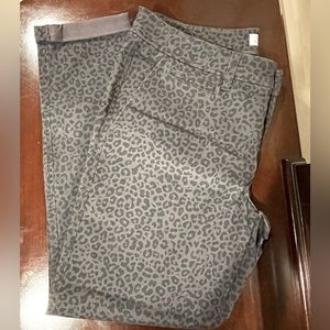 Grey leopard print pants size 14